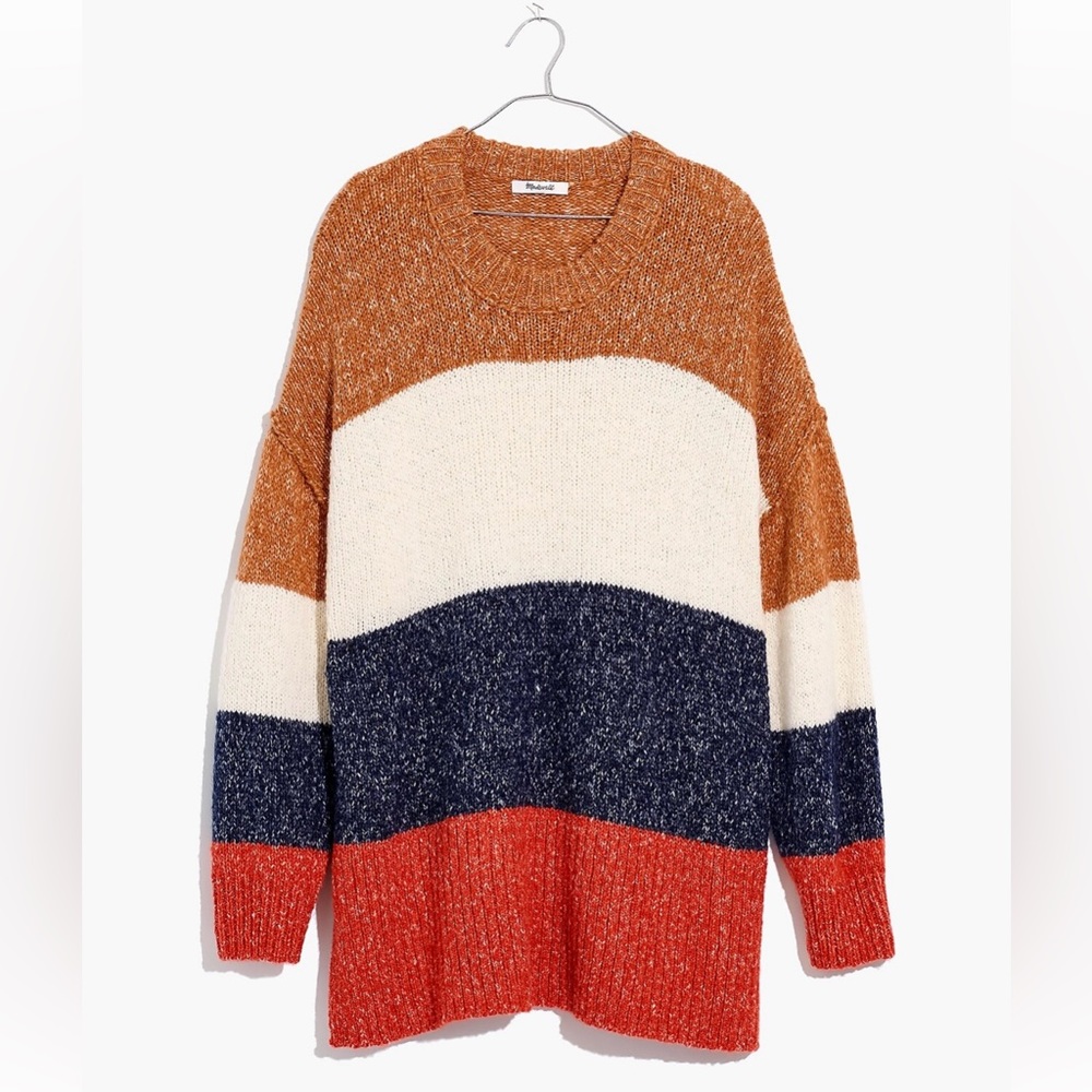 Madewell striped baxter sweater tunic